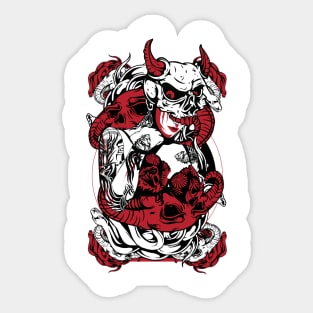 Lady Rose Skull Sticker